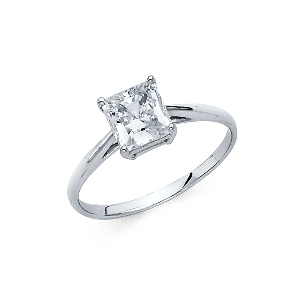 14K Yellow Gold CZ Engagement Ring - RG1169