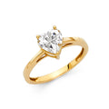 14K Yellow Gold CZ Engagement Ring - RG1170