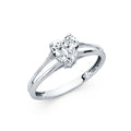 14K Yellow Gold CZ Engagement Ring - RG1173