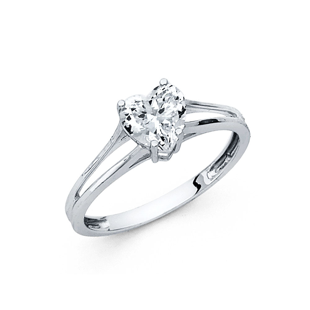 14K Yellow Gold CZ Engagement Ring - RG1173
