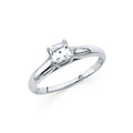 14K Yellow Gold CZ Engagement Ring - RG1187