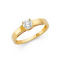 14K Yellow Gold CZ Engagement Ring - RG1188