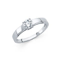 14K Yellow Gold CZ Engagement Ring - RG1189