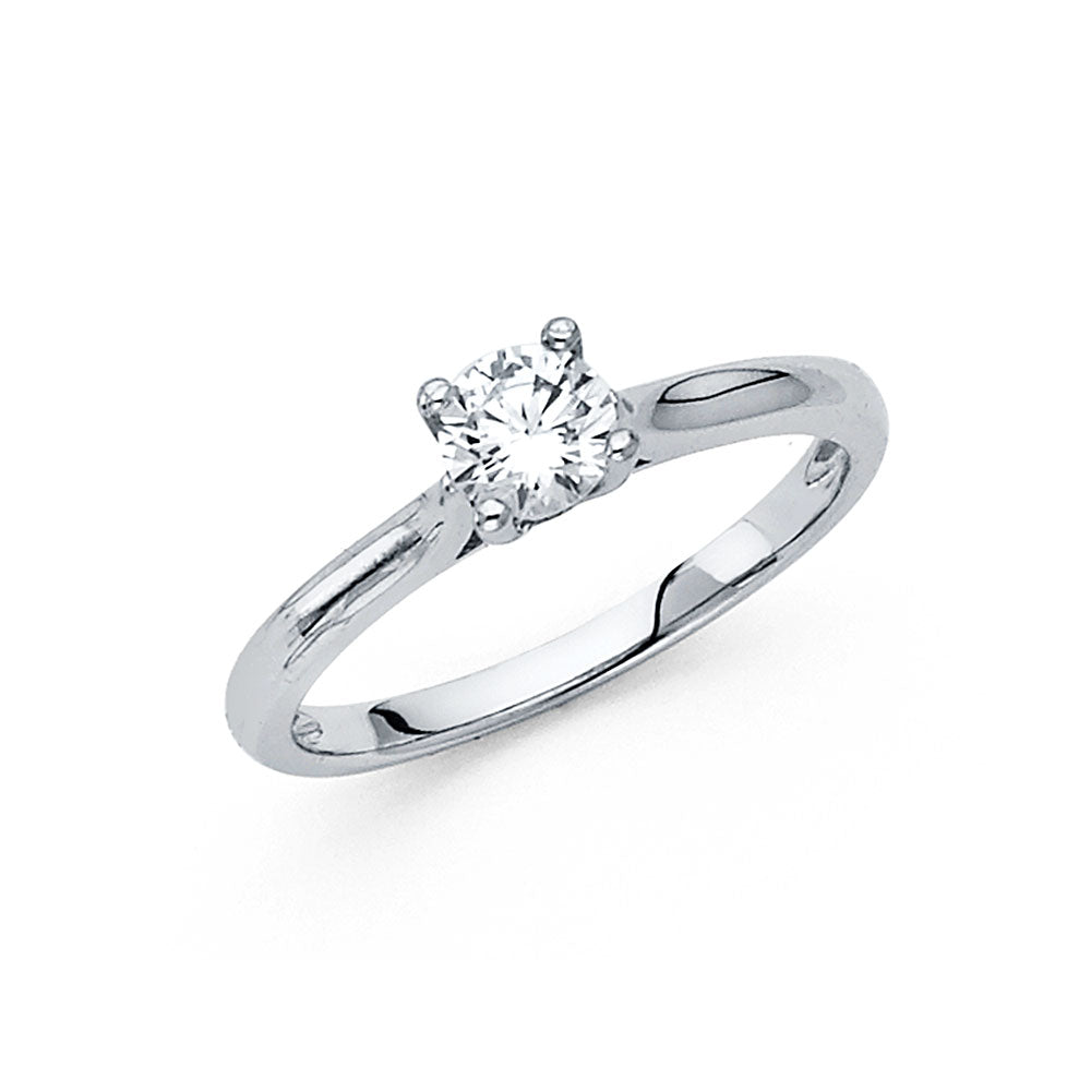 14K Yellow Gold CZ Engagement Ring - RG1191