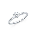 14K Yellow Gold CZ Engagement Ring - RG1193
