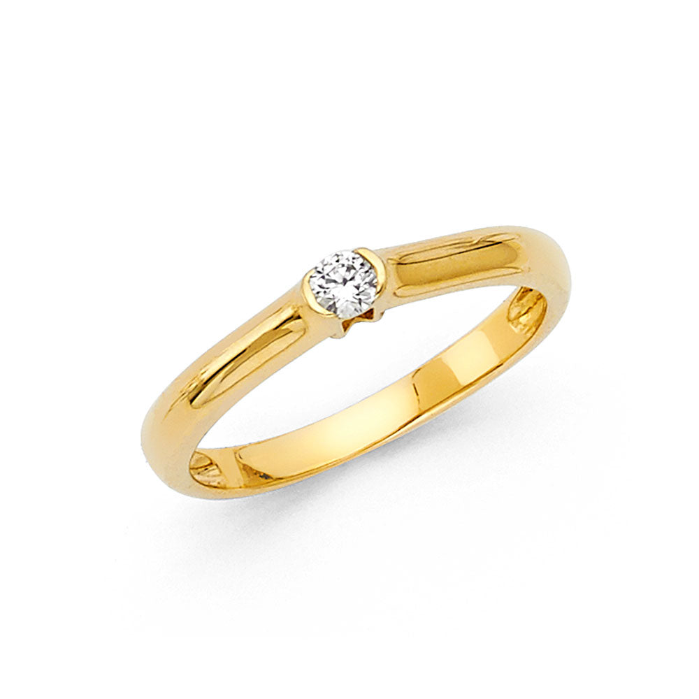 14K Yellow Gold Fancy CZ & Mother's Ring - RG1196