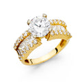 14K Yellow Gold CZ Engagement Ring - RG1200
