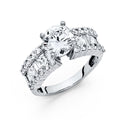 14K Yellow Gold CZ Engagement Ring - RG1201