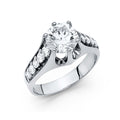 14K Yellow Gold CZ Engagement Ring - RG1207