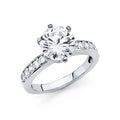 14K Yellow Gold CZ Engagement Ring - RG1209