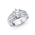 14K Yellow Gold CZ Engagement Ring - RG1217
