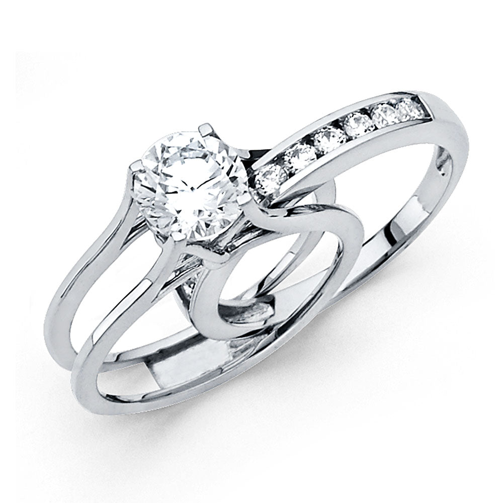 14K Yellow Gold CZ Engagement Ring - RG1221