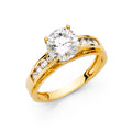 14K Yellow Gold CZ Engagement Ring - RG1222