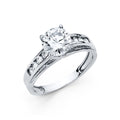 14K Yellow Gold CZ Engagement Ring - RG1223