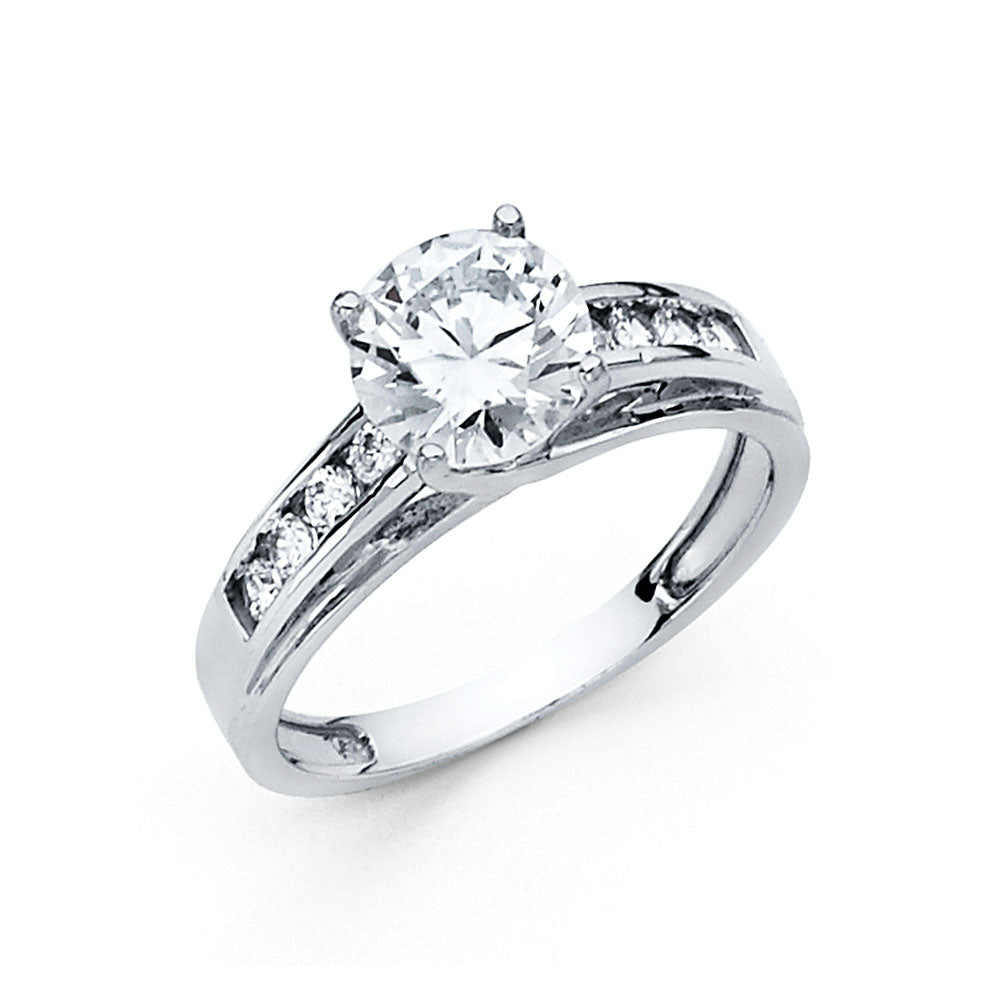 14K Yellow Gold CZ Engagement Ring - RG1223