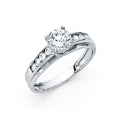 14K Yellow Gold CZ Engagement Ring - RG1225