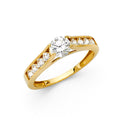 14K Yellow Gold Fancy CZ & Mother's Ring - RG1228