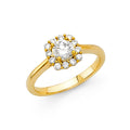 14K Yellow Gold CZ Engagement Ring - RG1230