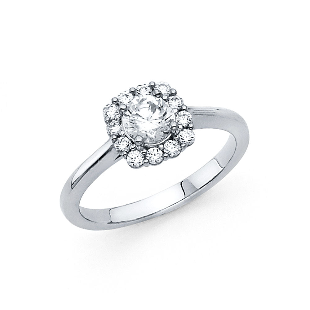 14K Yellow Gold CZ Engagement Ring - RG1231