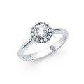 14K Yellow Gold CZ Engagement Ring - RG1233