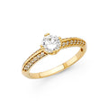 14K Yellow Gold Fancy CZ & Mother's Ring - RG1236