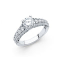 14K Yellow Gold CZ Engagement Ring - RG1239