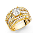 14K Yellow Gold CZ Engagement Ring - RG1241