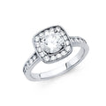 14K Yellow Gold CZ Engagement Ring - RG1254