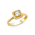 14K Yellow Gold CZ Engagement Ring - RG1258