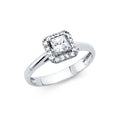 14K Yellow Gold CZ Engagement Ring - RG1259