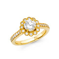 14K Yellow Gold Fancy CZ & Mother's Ring - RG1263