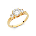 14K Yellow Gold CZ Engagement Ring - RG1267