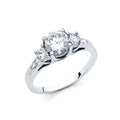 14K Yellow Gold CZ Engagement Ring - RG1268