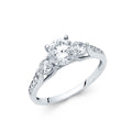 14K Yellow Gold CZ Engagement Ring - RG1274