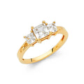 14K Yellow Gold CZ Engagement Ring - RG1275
