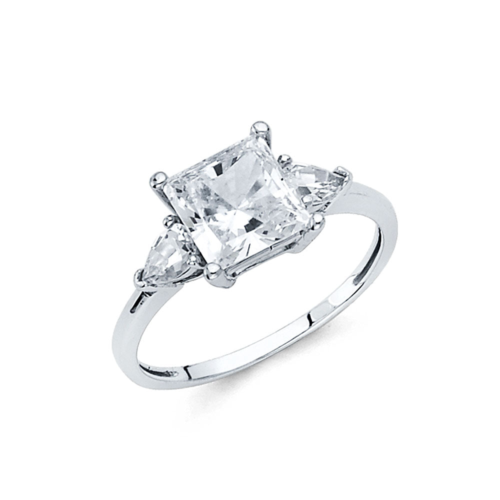 14K Yellow Gold CZ Engagement Ring - RG1278