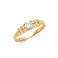 14K Yellow Gold CZ Engagement Ring - RG1289