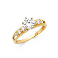 14K Yellow Gold Fancy CZ & Mother's Ring - RG1290
