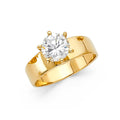 14K Yellow Gold CZ Engagement Ring - RG1311