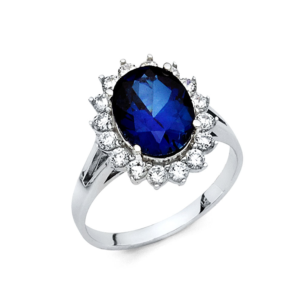 14K Yellow Gold CZ Engagement Ring - RG1321