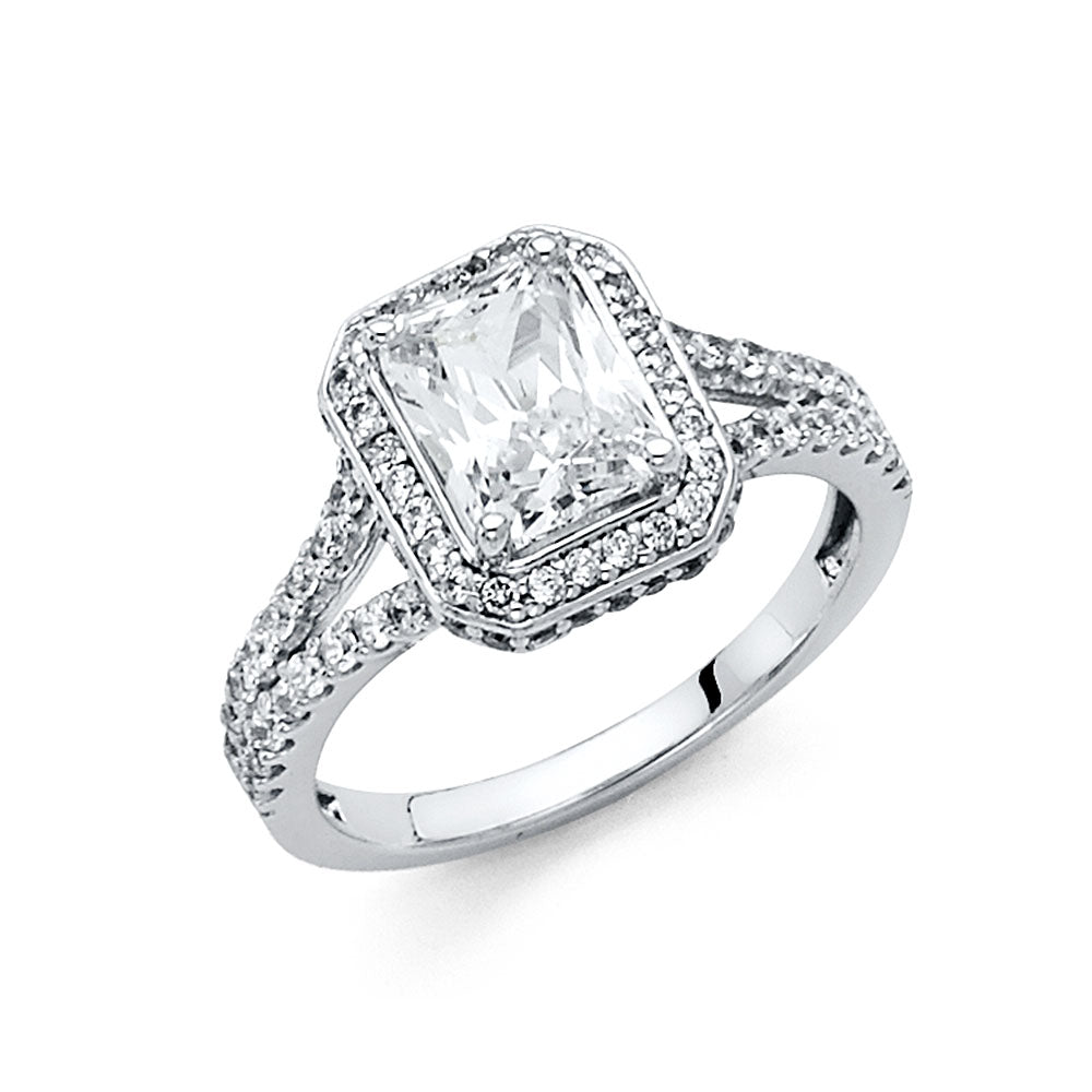 14K Yellow Gold CZ Engagement Ring - RG1334
