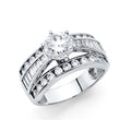 14K Yellow Gold CZ Engagement Ring - RG1336