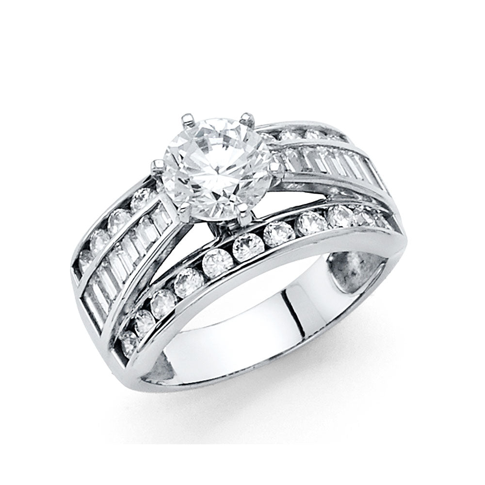 14K Yellow Gold CZ Engagement Ring - RG1336