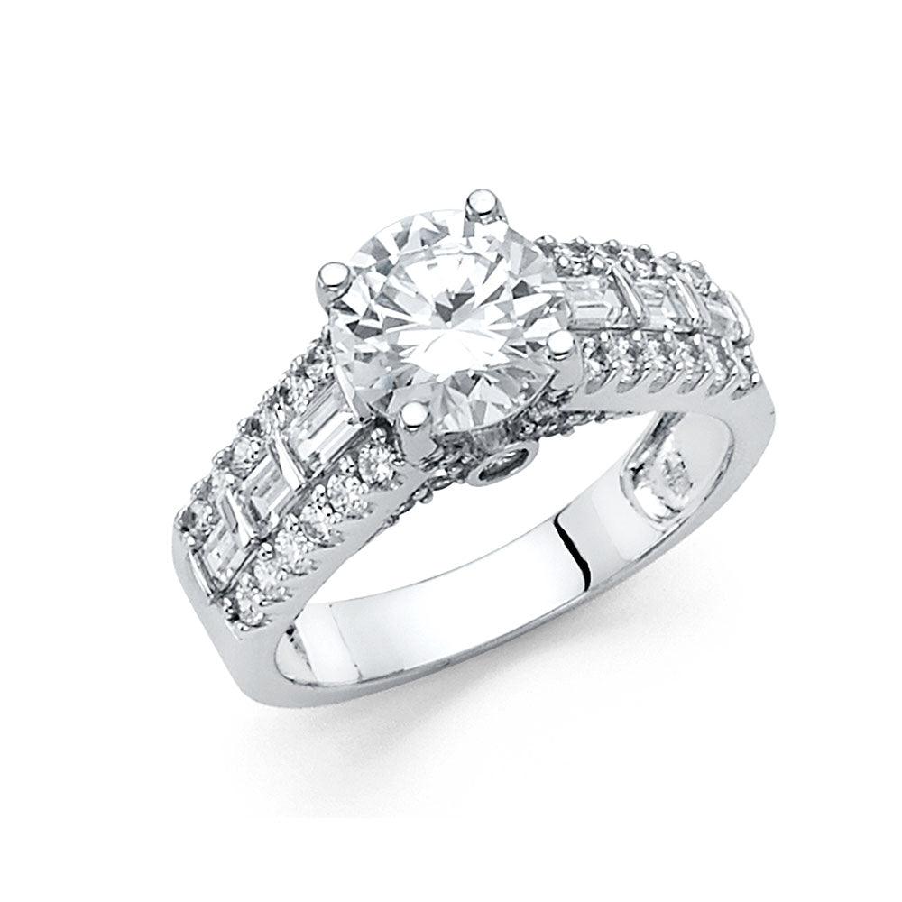 14K Yellow Gold CZ Engagement Ring - RG1338