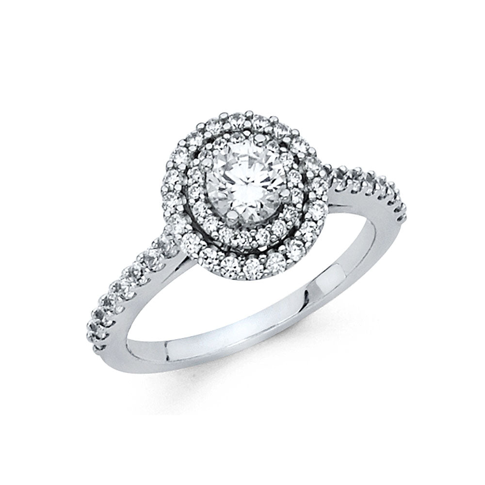 14K Yellow Gold CZ Engagement Ring - RG1346