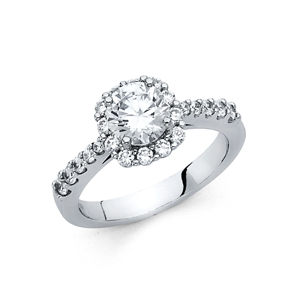 14K Yellow Gold CZ Engagement Ring - RG1350