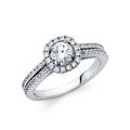 14K Yellow Gold CZ Engagement Ring - RG1351