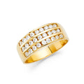 14K Yellow Gold CZ Wedding & Eternity Band - RG1378