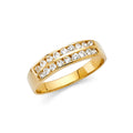 14K Yellow Gold CZ Wedding & Eternity Band - RG1380