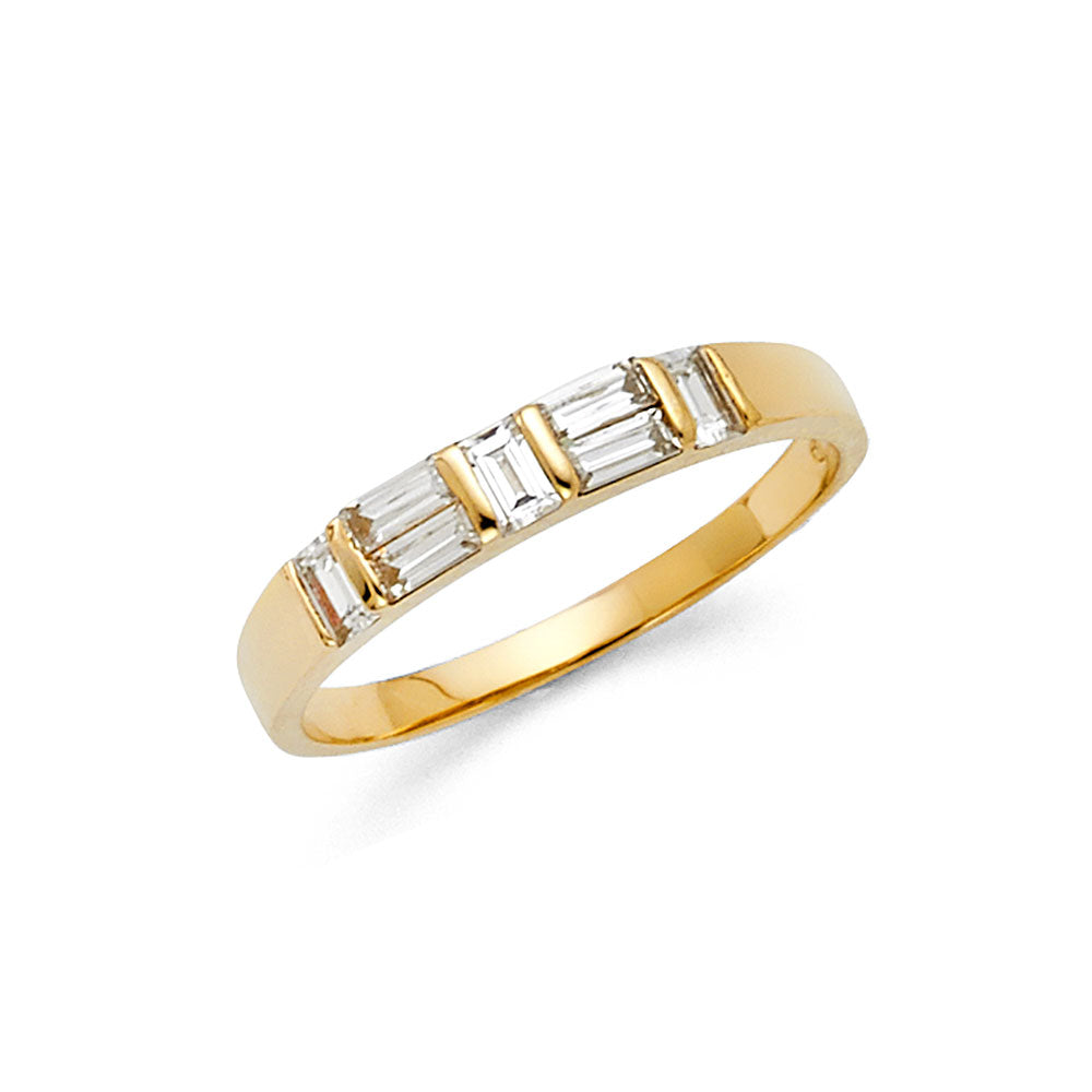 14K Yellow Gold Fancy CZ & Mother's Ring - RG1382
